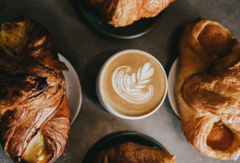 Homemade Croissant with Coffee